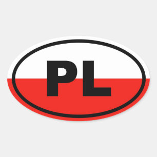 Sticker Ovale Pologne PL européenne