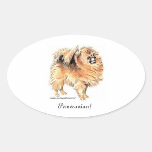 Sticker Ovale Poméranien !