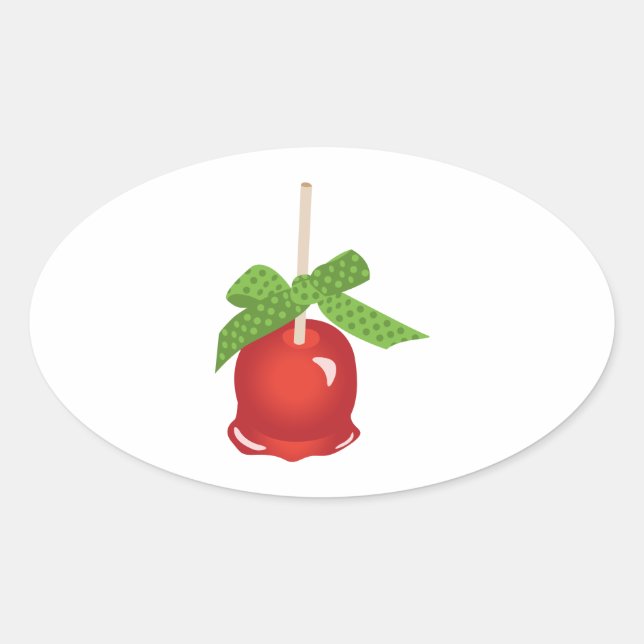 Sticker Ovale Pomme en conserve (Devant)