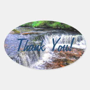 Sticker Ovale Pontneddfechan Falls Walking Trail Merci