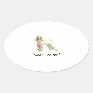 Sticker Ovale Poodle — Clip de chiot