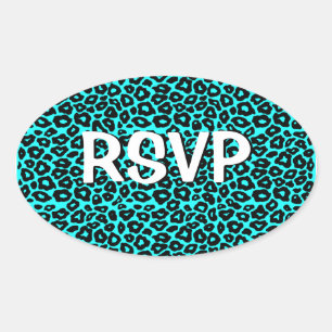 Sticker Ovale Pop Leopard
