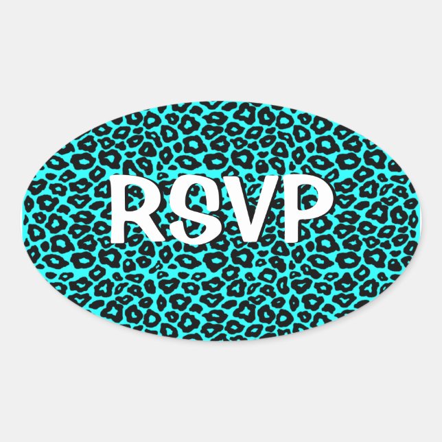 Sticker Ovale Pop Leopard (Devant)
