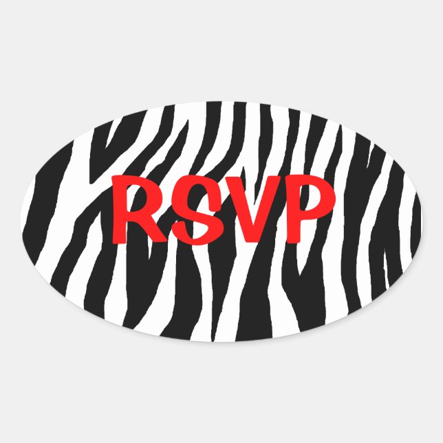 Sticker Ovale Pop Zebra (Devant)