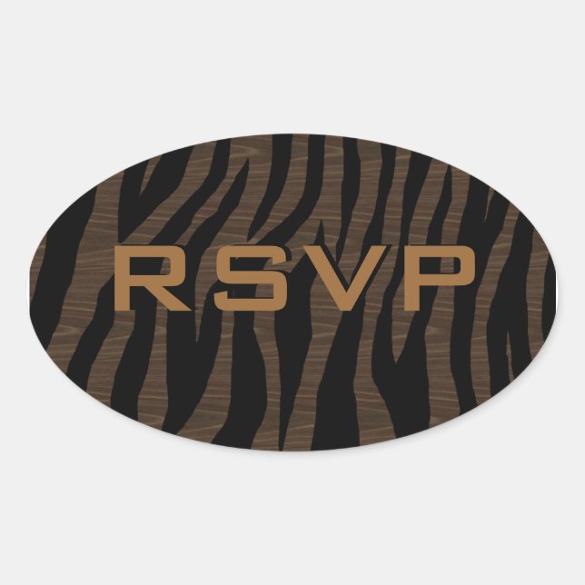 Sticker Ovale Pop Zebra (Devant)