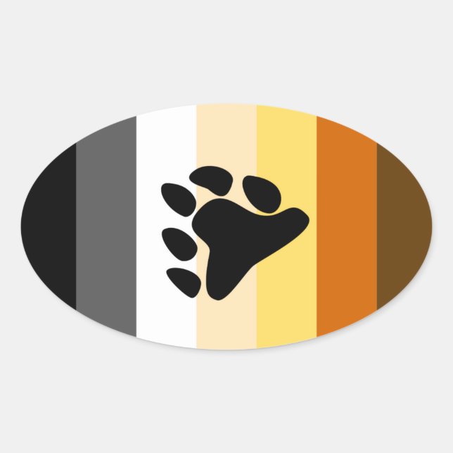STICKER OVALE PORTEZ FIDE STRIPEE PAW VERTICAL (Devant)