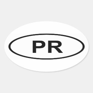 Sticker Ovale Porto Rico "PR"