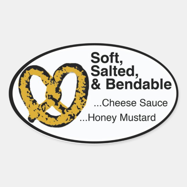 Sticker Ovale Pretzel ! (Devant)