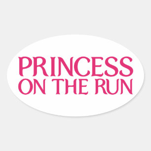 Sticker Ovale Princesse sur l'autocollant de course