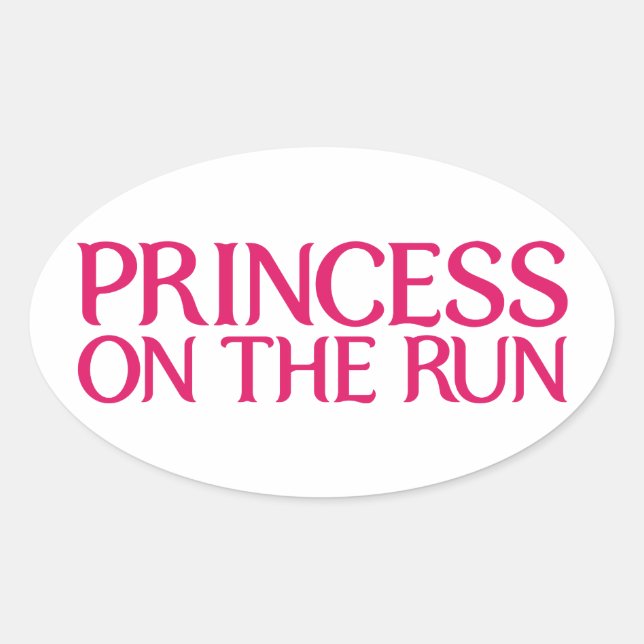 Sticker Ovale Princesse sur l'autocollant de course (Devant)