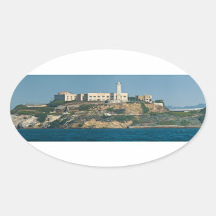 Sticker Ovale Prison de l'île d'Alcatraz Baie de San Francisco