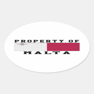Sticker Ovale Propriété de Malte