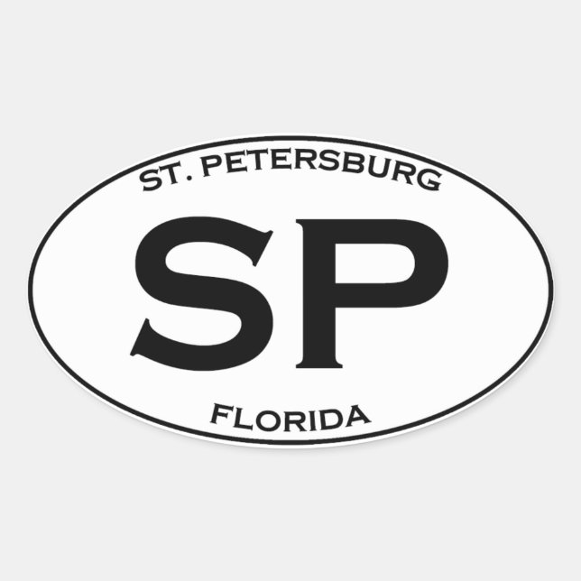 Sticker Ovale PS - St Petersburg la Floride (Devant)