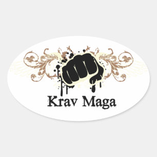 Sticker Ovale Punch de Krav Maga