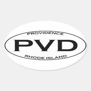 Sticker Ovale PVD - Providence Île de Rhode