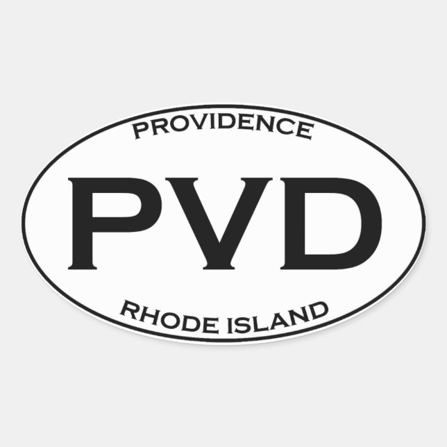 Sticker Ovale PVD - Providence Rhode Island (Devant)