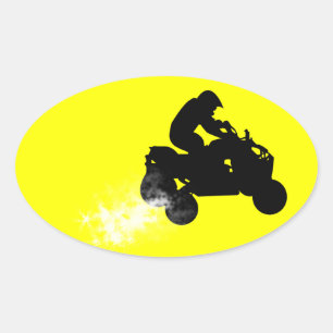 Sticker Ovale quads.