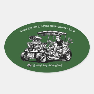 Sticker Ovale Quand la Kustom Kulture rencontre les conventions