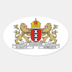Sticker Ovale QUATRE Armoiries d'Amsterdam