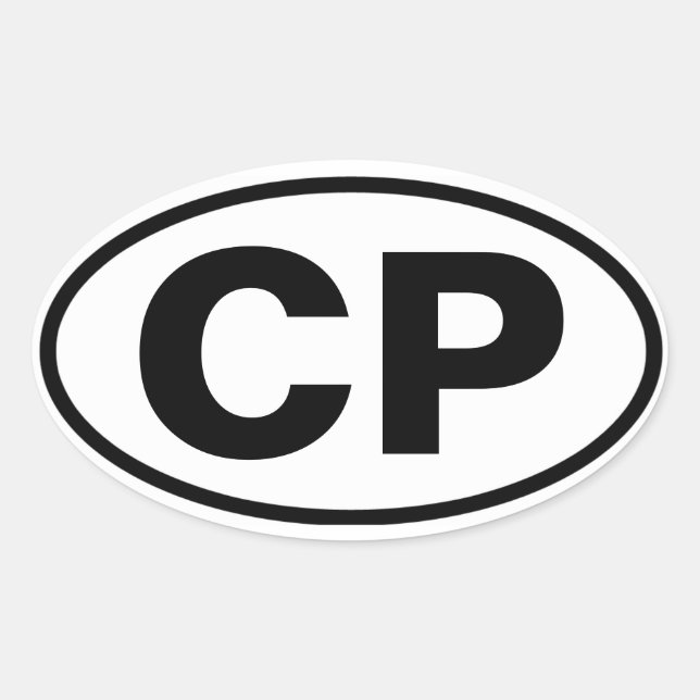 Sticker Ovale QUATRE Cypress Park "CP" (Devant)