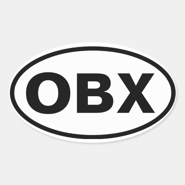 STICKER OVALE QUATRE OBX (Devant)