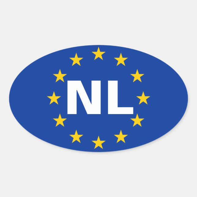 Sticker Ovale QUATRE Pays-Bas "NL" (Devant)