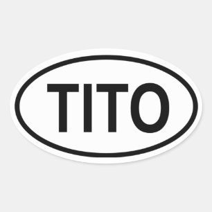 Sticker Ovale QUATRE Tito