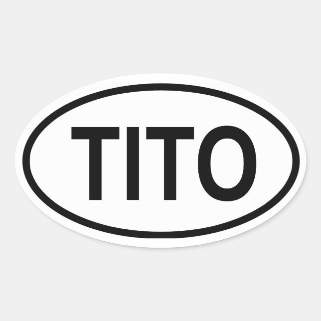 Sticker Ovale QUATRE Tito (Devant)