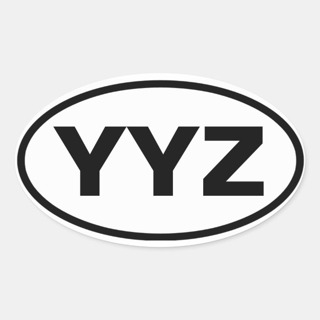 Sticker Ovale QUATRE Toronto "YYZ" (Devant)