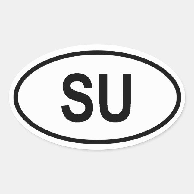 STICKER OVALE QUATRE URSS (Devant)