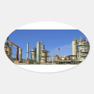 Sticker Ovale raffinerie de pétrole
