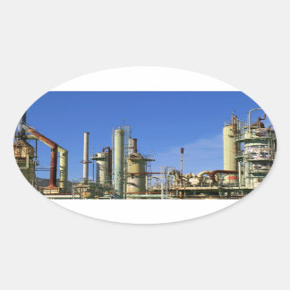 Sticker Ovale raffinerie de pétrole