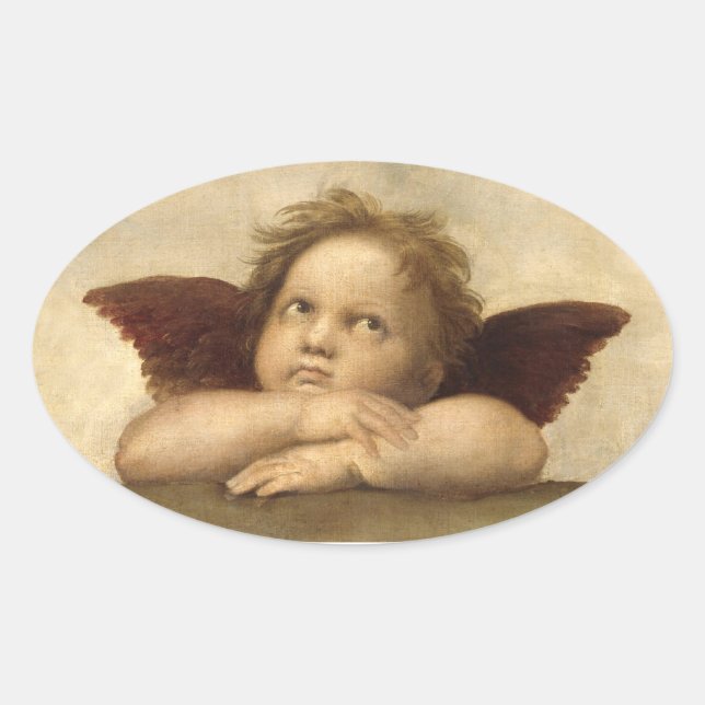 Sticker Ovale Raphael Angel 2 (Devant)
