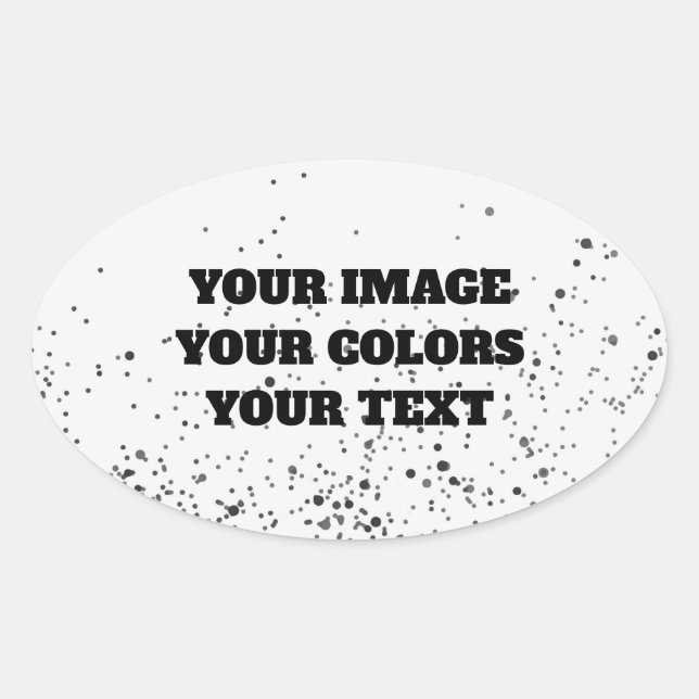 Sticker Ovale Redessiner à partir de Scratch et créer votre prop (Devant)