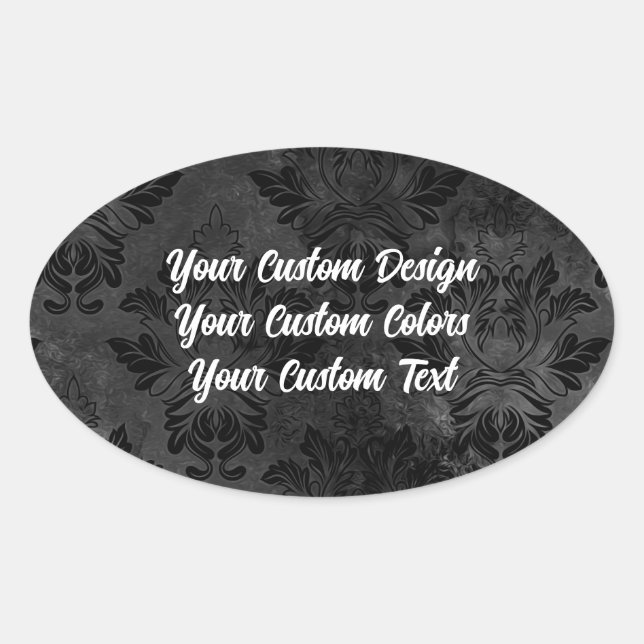 Sticker Ovale Redessinez à partir de zéro ! Créez un entièrement (Devant)