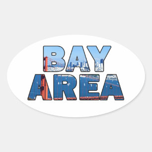 Sticker Ovale Région de Baie de San Franciso