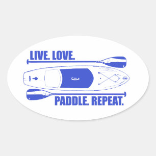 Sticker Ovale Répéter la pagaie d'amour en direct