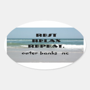 Sticker Ovale Répétition OVALE de releax de repos d'AUTOCOLLAN