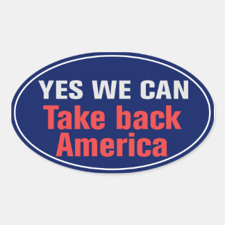 Sticker Ovale Reprendre l'Autocollant America