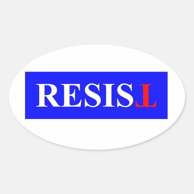 Sticker Ovale Résister (Devant)