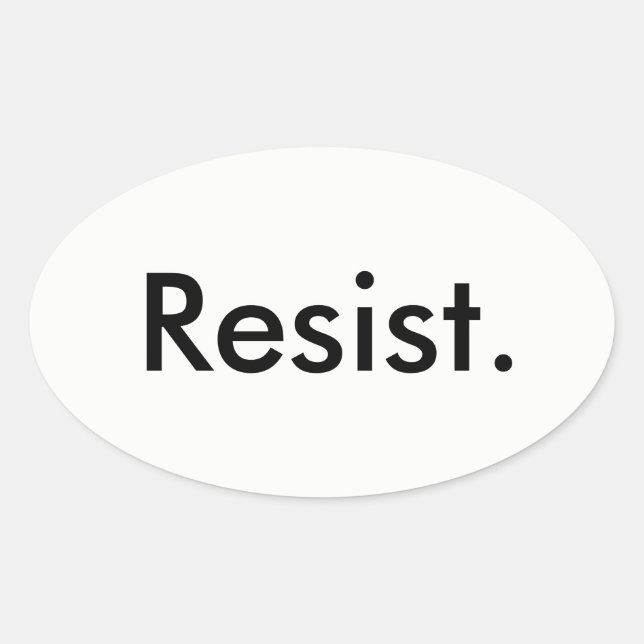 Sticker Ovale Résister à l'autocollant (Devant)