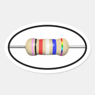 Sticker Ovale résister à l'autocollant ellipse jeu de 4