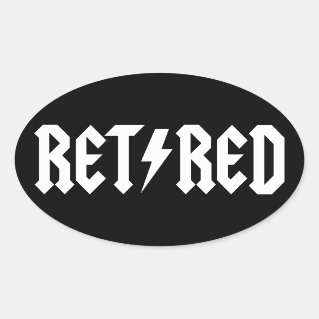 Sticker Ovale Retraité (Devant)