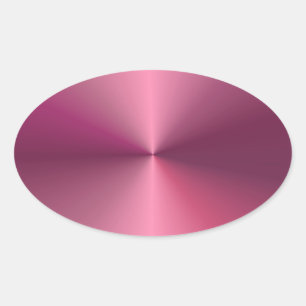 Sticker Ovale Revêtement métallique moderne vierge Modèle rose é