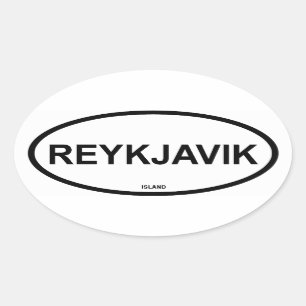 STICKER OVALE REYKJAVIK