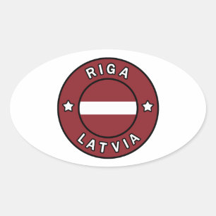 Sticker Ovale Riga Lettonie