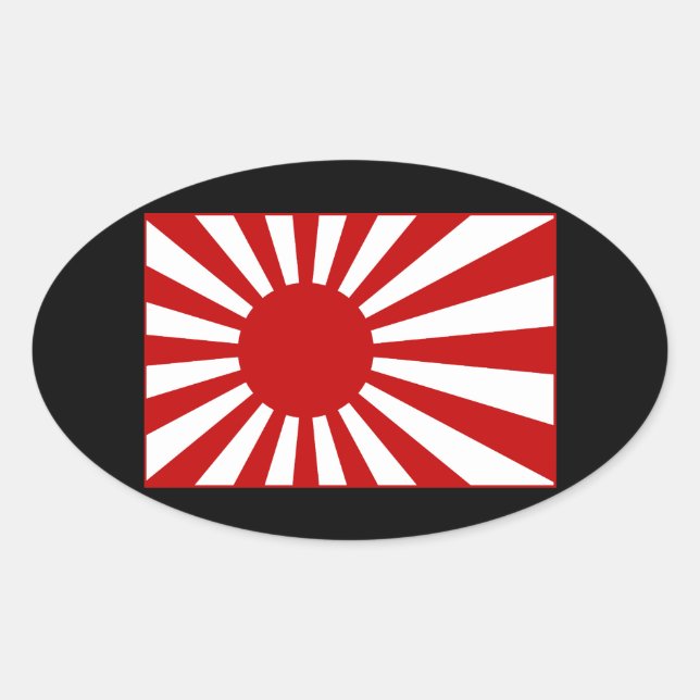 Sticker Ovale Rising Sun2 (Devant)