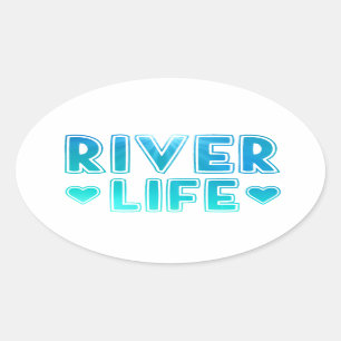 Sticker ovale River Life