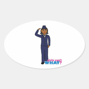 Sticker Ovale Robe de la Force aérienne blues foncé
