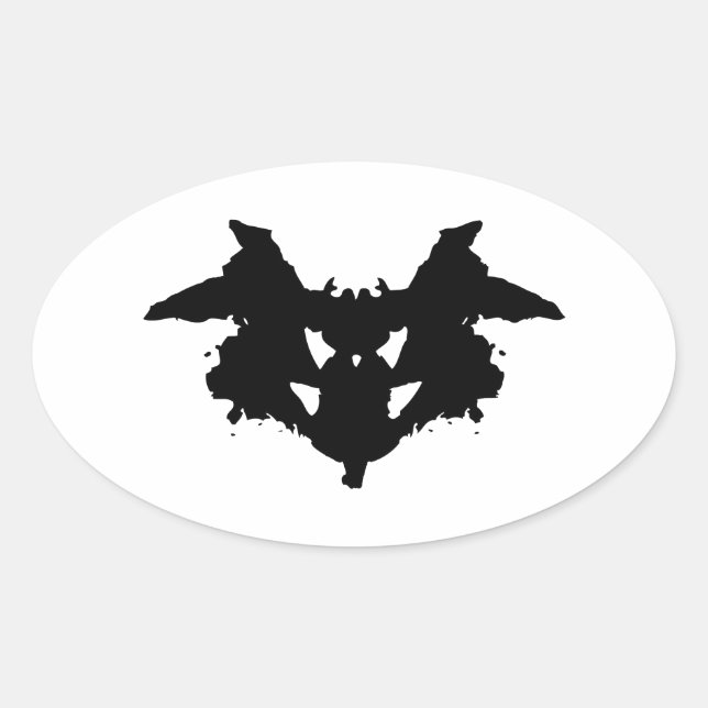 Sticker Ovale Rorschach Inkblot (Devant)